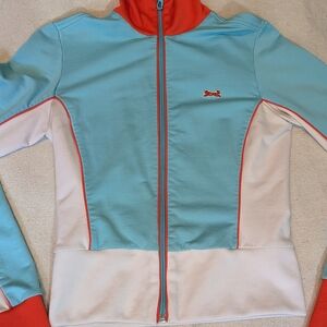 Vintage Le Tiger ColorBlock Full Zip Track Jacket Orange/White/AquaBlue